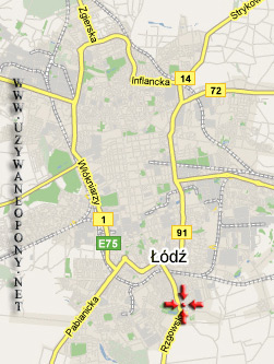 Serwis Opon Danpol Łódź - mapa dojazdu